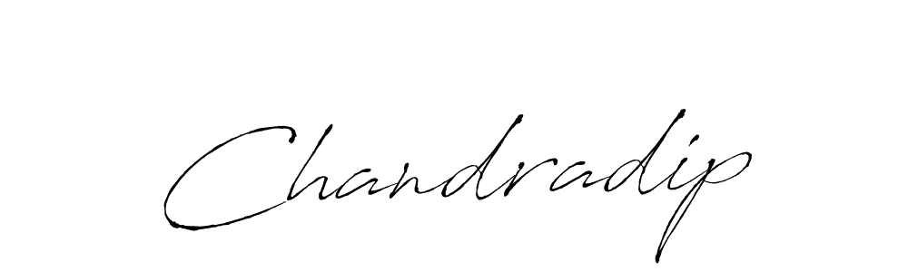 Design your own signature with our free online signature maker. With this signature software, you can create a handwritten (Antro_Vectra) signature for name Chandradip. Chandradip signature style 6 images and pictures png