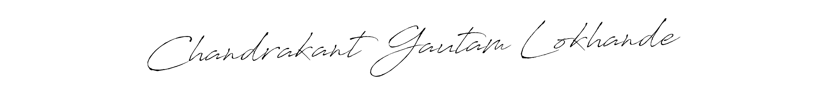 Create a beautiful signature design for name Chandrakant Gautam Lokhande. With this signature (Antro_Vectra) fonts, you can make a handwritten signature for free. Chandrakant Gautam Lokhande signature style 6 images and pictures png