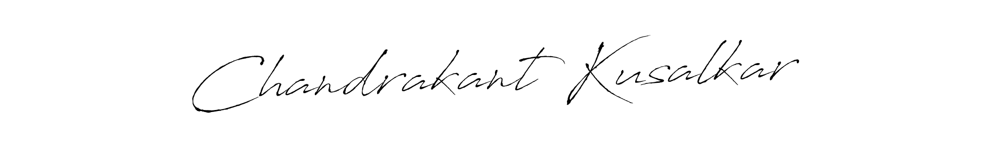 How to make Chandrakant Kusalkar name signature. Use Antro_Vectra style for creating short signs online. This is the latest handwritten sign. Chandrakant Kusalkar signature style 6 images and pictures png