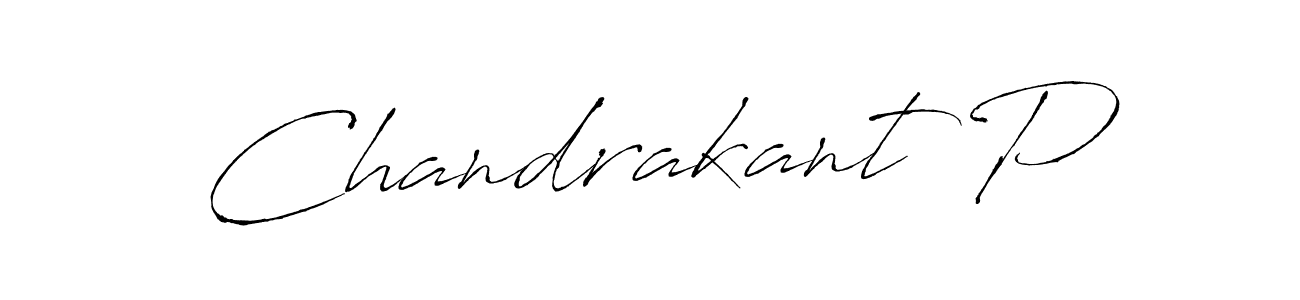 Make a beautiful signature design for name Chandrakant P. With this signature (Antro_Vectra) style, you can create a handwritten signature for free. Chandrakant P signature style 6 images and pictures png