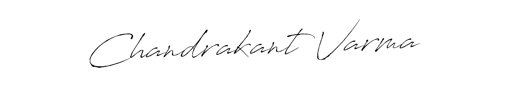 The best way (Antro_Vectra) to make a short signature is to pick only two or three words in your name. The name Chandrakant Varma include a total of six letters. For converting this name. Chandrakant Varma signature style 6 images and pictures png