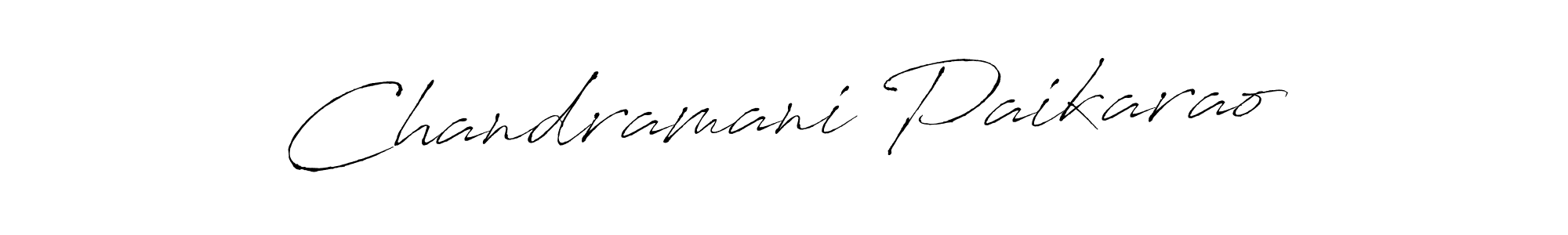 How to make Chandramani Paikarao signature? Antro_Vectra is a professional autograph style. Create handwritten signature for Chandramani Paikarao name. Chandramani Paikarao signature style 6 images and pictures png