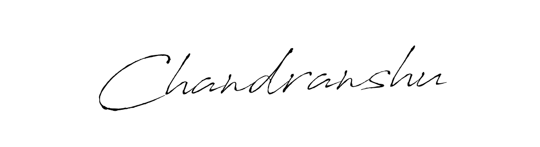 Design your own signature with our free online signature maker. With this signature software, you can create a handwritten (Antro_Vectra) signature for name Chandranshu. Chandranshu signature style 6 images and pictures png