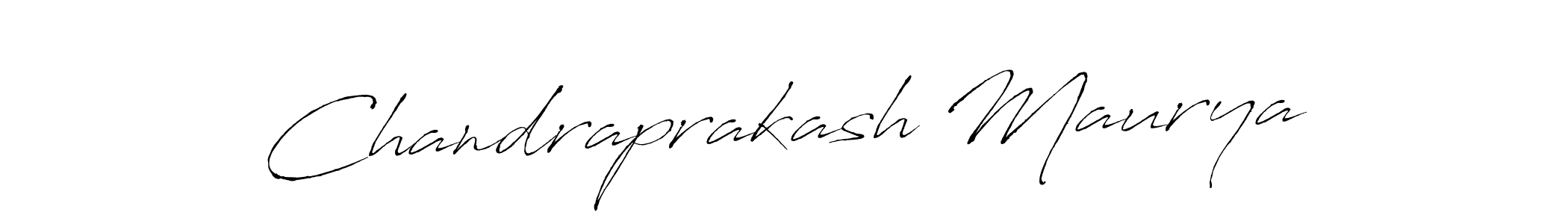 Design your own signature with our free online signature maker. With this signature software, you can create a handwritten (Antro_Vectra) signature for name Chandraprakash Maurya. Chandraprakash Maurya signature style 6 images and pictures png