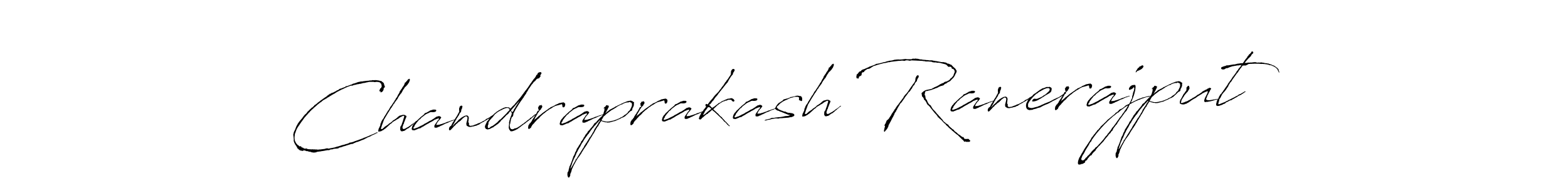 How to make Chandraprakash Ranerajput name signature. Use Antro_Vectra style for creating short signs online. This is the latest handwritten sign. Chandraprakash Ranerajput signature style 6 images and pictures png