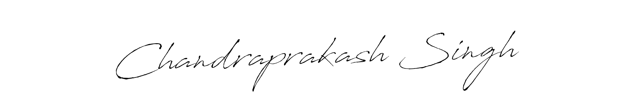 How to make Chandraprakash Singh name signature. Use Antro_Vectra style for creating short signs online. This is the latest handwritten sign. Chandraprakash Singh signature style 6 images and pictures png