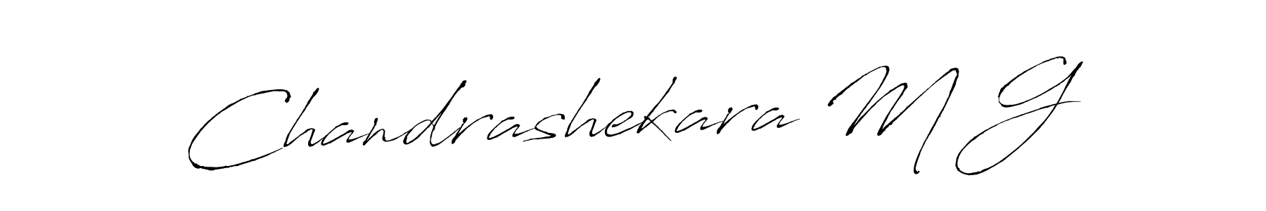 How to make Chandrashekara M G name signature. Use Antro_Vectra style for creating short signs online. This is the latest handwritten sign. Chandrashekara M G signature style 6 images and pictures png