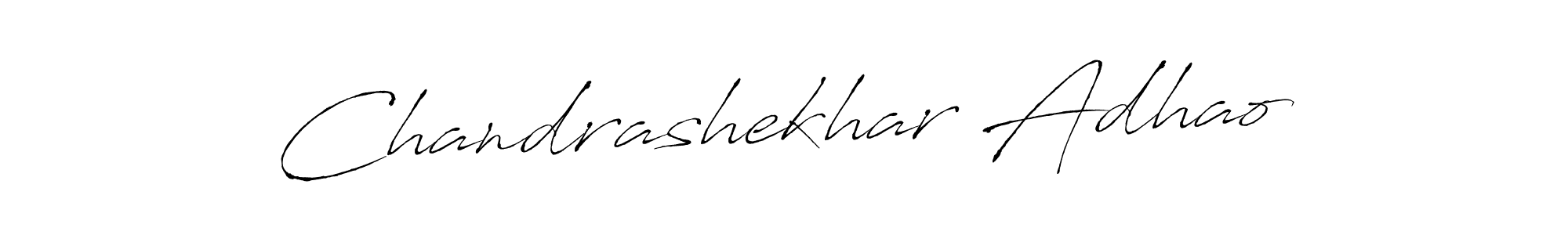The best way (Antro_Vectra) to make a short signature is to pick only two or three words in your name. The name Chandrashekhar Adhao include a total of six letters. For converting this name. Chandrashekhar Adhao signature style 6 images and pictures png