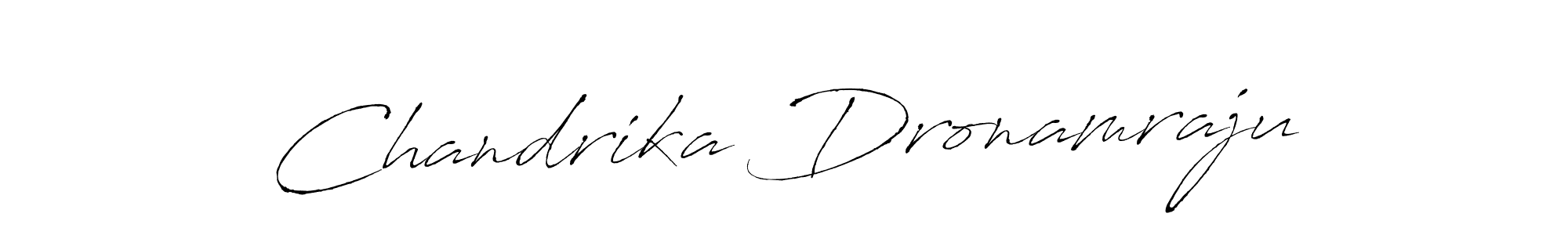 Make a beautiful signature design for name Chandrika Dronamraju. With this signature (Antro_Vectra) style, you can create a handwritten signature for free. Chandrika Dronamraju signature style 6 images and pictures png