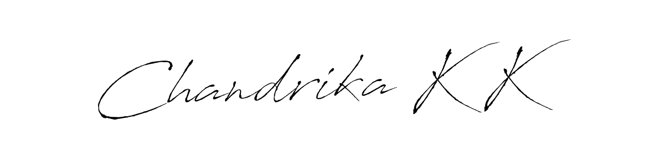 Also You can easily find your signature by using the search form. We will create Chandrika K K name handwritten signature images for you free of cost using Antro_Vectra sign style. Chandrika K K signature style 6 images and pictures png