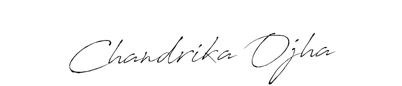 You should practise on your own different ways (Antro_Vectra) to write your name (Chandrika Ojha) in signature. don't let someone else do it for you. Chandrika Ojha signature style 6 images and pictures png