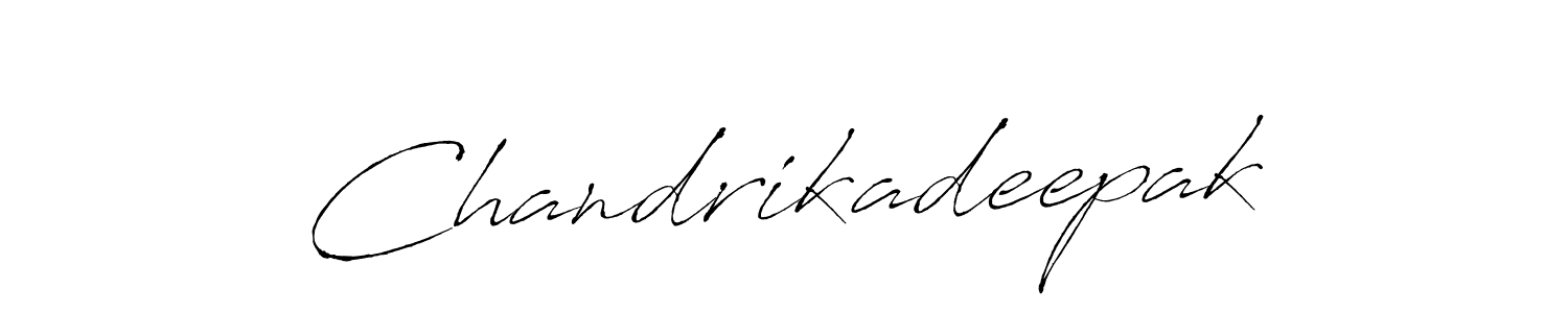 Make a beautiful signature design for name Chandrikadeepak. With this signature (Antro_Vectra) style, you can create a handwritten signature for free. Chandrikadeepak signature style 6 images and pictures png