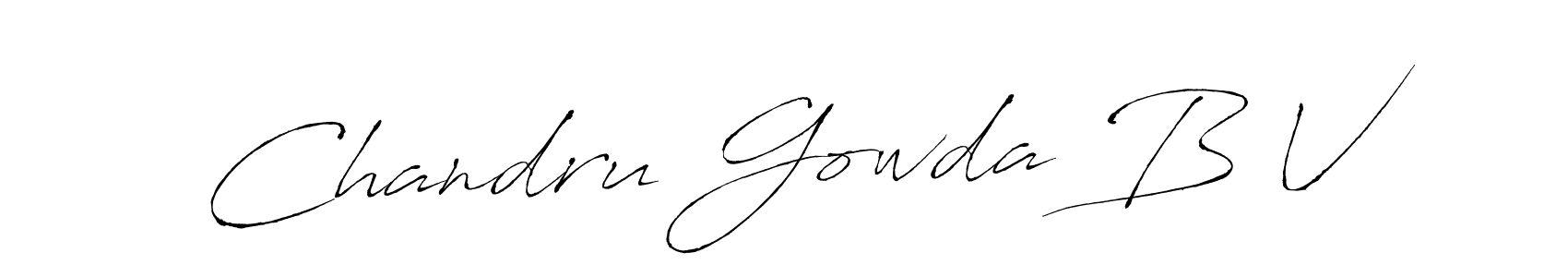 Make a beautiful signature design for name Chandru Gowda B V. With this signature (Antro_Vectra) style, you can create a handwritten signature for free. Chandru Gowda B V signature style 6 images and pictures png