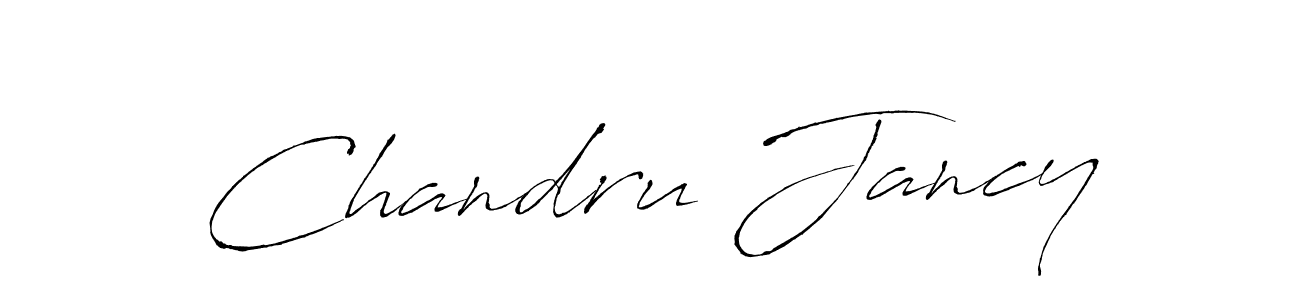 Make a beautiful signature design for name Chandru Jancy. With this signature (Antro_Vectra) style, you can create a handwritten signature for free. Chandru Jancy signature style 6 images and pictures png