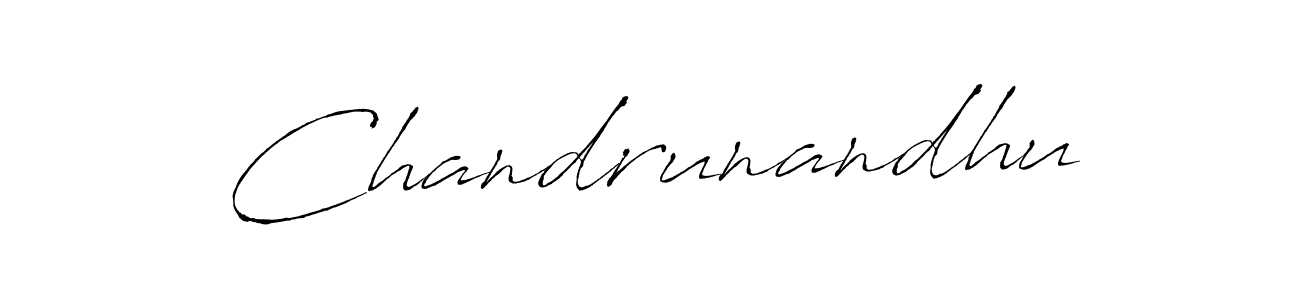 Make a beautiful signature design for name Chandrunandhu. With this signature (Antro_Vectra) style, you can create a handwritten signature for free. Chandrunandhu signature style 6 images and pictures png