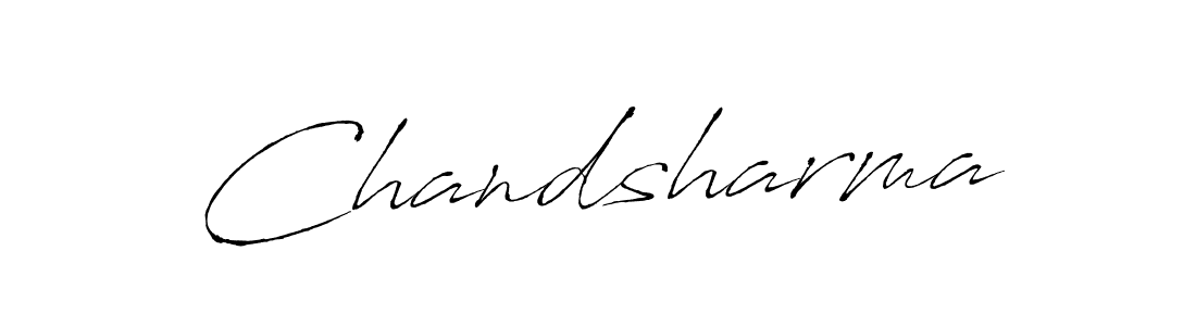 How to make Chandsharma signature? Antro_Vectra is a professional autograph style. Create handwritten signature for Chandsharma name. Chandsharma signature style 6 images and pictures png