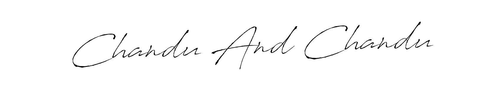 Chandu And Chandu stylish signature style. Best Handwritten Sign (Antro_Vectra) for my name. Handwritten Signature Collection Ideas for my name Chandu And Chandu. Chandu And Chandu signature style 6 images and pictures png