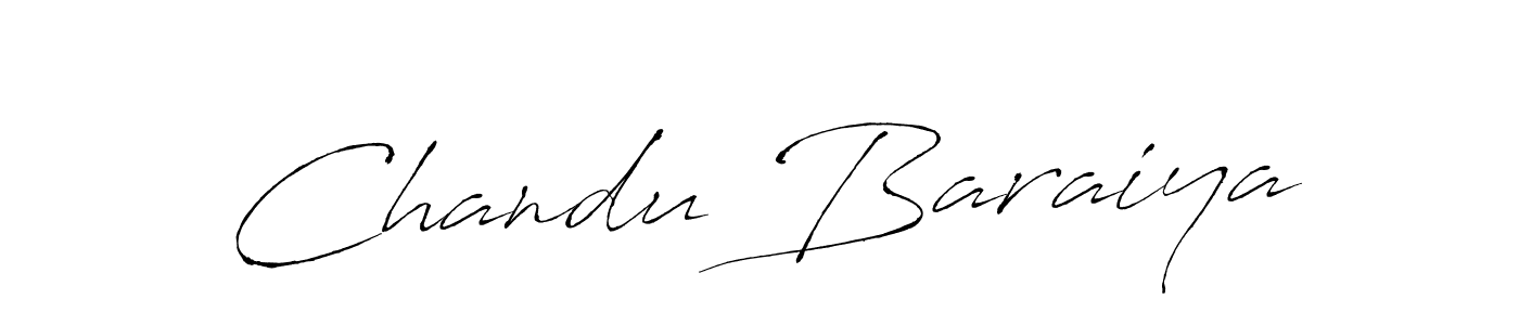 Make a beautiful signature design for name Chandu Baraiya. With this signature (Antro_Vectra) style, you can create a handwritten signature for free. Chandu Baraiya signature style 6 images and pictures png