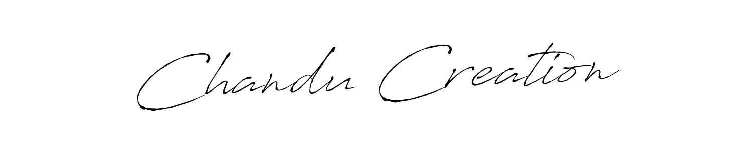 Make a beautiful signature design for name Chandu Creation. With this signature (Antro_Vectra) style, you can create a handwritten signature for free. Chandu Creation signature style 6 images and pictures png