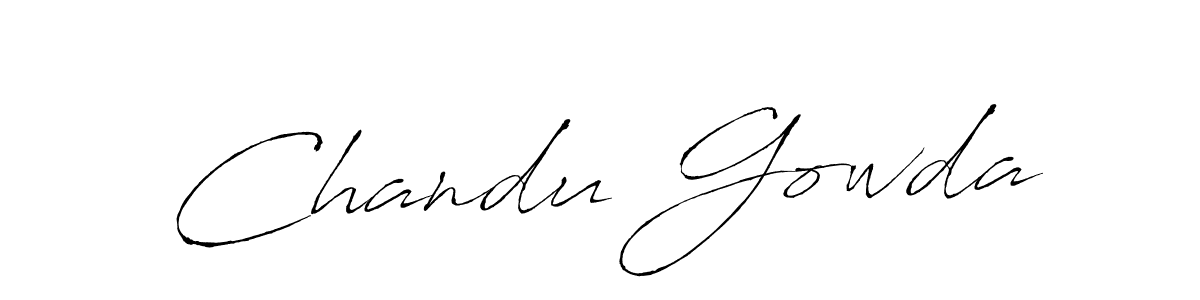 Create a beautiful signature design for name Chandu Gowda. With this signature (Antro_Vectra) fonts, you can make a handwritten signature for free. Chandu Gowda signature style 6 images and pictures png