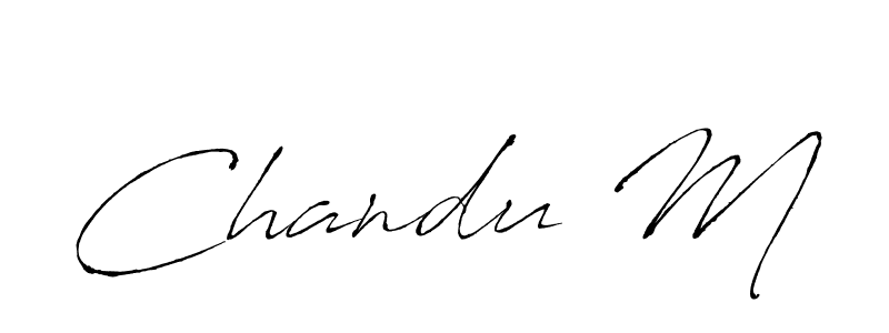 Also we have Chandu M name is the best signature style. Create professional handwritten signature collection using Antro_Vectra autograph style. Chandu M signature style 6 images and pictures png