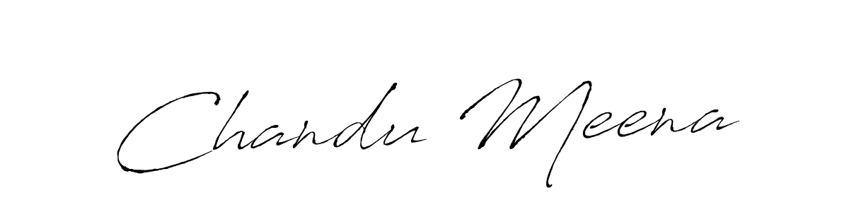 How to make Chandu Meena name signature. Use Antro_Vectra style for creating short signs online. This is the latest handwritten sign. Chandu Meena signature style 6 images and pictures png