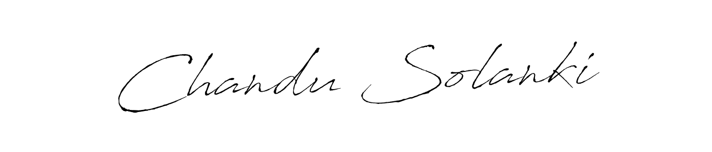 Make a beautiful signature design for name Chandu Solanki. With this signature (Antro_Vectra) style, you can create a handwritten signature for free. Chandu Solanki signature style 6 images and pictures png