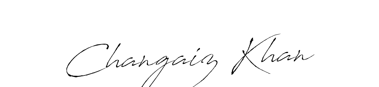 Design your own signature with our free online signature maker. With this signature software, you can create a handwritten (Antro_Vectra) signature for name Changaiz Khan. Changaiz Khan signature style 6 images and pictures png