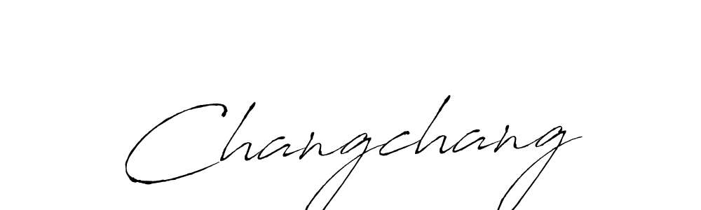 Design your own signature with our free online signature maker. With this signature software, you can create a handwritten (Antro_Vectra) signature for name Changchang. Changchang signature style 6 images and pictures png