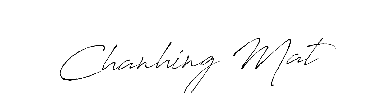 if you are searching for the best signature style for your name Chanhing Mat. so please give up your signature search. here we have designed multiple signature styles  using Antro_Vectra. Chanhing Mat signature style 6 images and pictures png