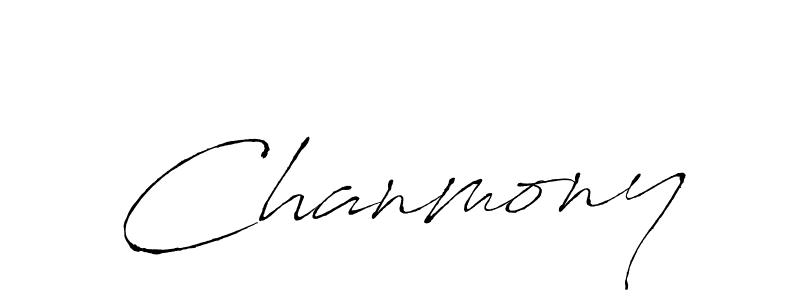 Use a signature maker to create a handwritten signature online. With this signature software, you can design (Antro_Vectra) your own signature for name Chanmony. Chanmony signature style 6 images and pictures png