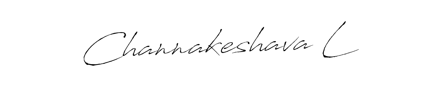 How to make Channakeshava L name signature. Use Antro_Vectra style for creating short signs online. This is the latest handwritten sign. Channakeshava L signature style 6 images and pictures png
