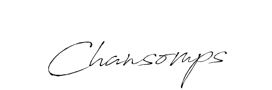 Chansomps stylish signature style. Best Handwritten Sign (Antro_Vectra) for my name. Handwritten Signature Collection Ideas for my name Chansomps. Chansomps signature style 6 images and pictures png