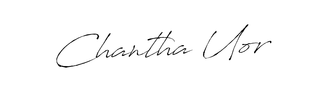 How to make Chantha Uor name signature. Use Antro_Vectra style for creating short signs online. This is the latest handwritten sign. Chantha Uor signature style 6 images and pictures png