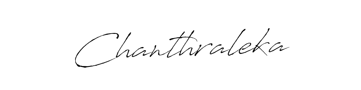 The best way (Antro_Vectra) to make a short signature is to pick only two or three words in your name. The name Chanthraleka include a total of six letters. For converting this name. Chanthraleka signature style 6 images and pictures png