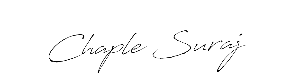 How to make Chaple Suraj name signature. Use Antro_Vectra style for creating short signs online. This is the latest handwritten sign. Chaple Suraj signature style 6 images and pictures png