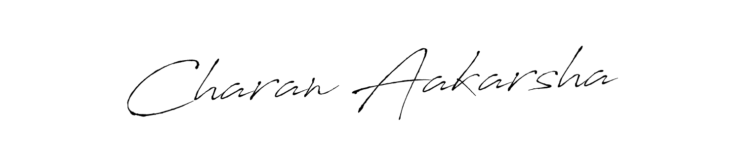 How to make Charan Aakarsha name signature. Use Antro_Vectra style for creating short signs online. This is the latest handwritten sign. Charan Aakarsha signature style 6 images and pictures png