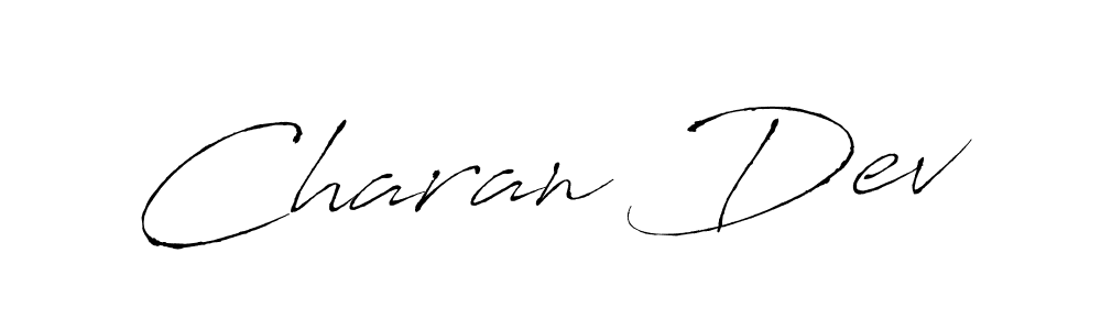 Design your own signature with our free online signature maker. With this signature software, you can create a handwritten (Antro_Vectra) signature for name Charan Dev. Charan Dev signature style 6 images and pictures png