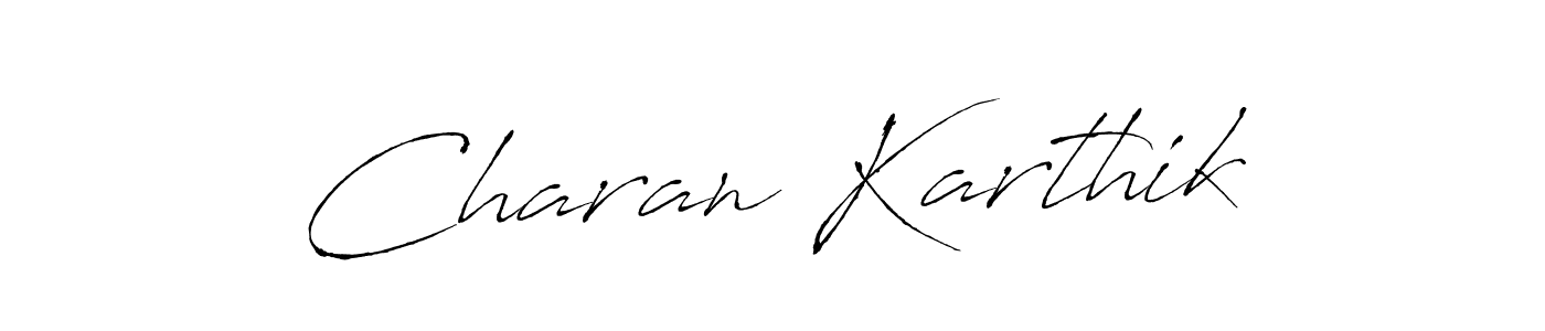 Make a beautiful signature design for name Charan Karthik. With this signature (Antro_Vectra) style, you can create a handwritten signature for free. Charan Karthik signature style 6 images and pictures png