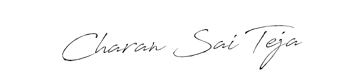 Use a signature maker to create a handwritten signature online. With this signature software, you can design (Antro_Vectra) your own signature for name Charan Sai Teja. Charan Sai Teja signature style 6 images and pictures png