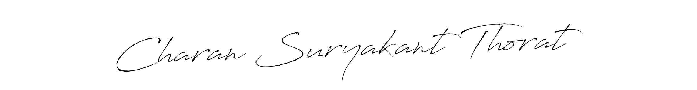 The best way (Antro_Vectra) to make a short signature is to pick only two or three words in your name. The name Charan Suryakant Thorat include a total of six letters. For converting this name. Charan Suryakant Thorat signature style 6 images and pictures png