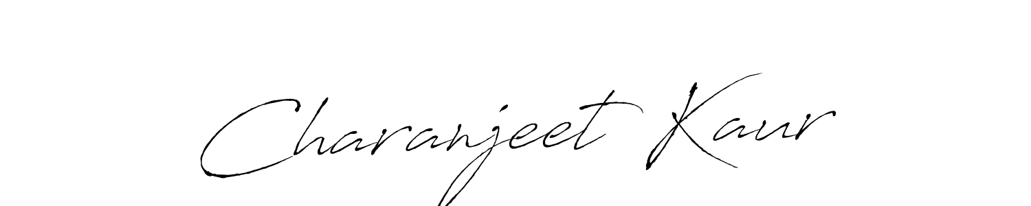 How to make Charanjeet Kaur signature? Antro_Vectra is a professional autograph style. Create handwritten signature for Charanjeet Kaur name. Charanjeet Kaur signature style 6 images and pictures png