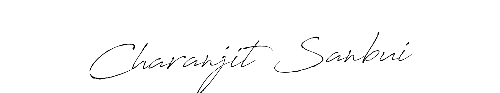 How to make Charanjit Sanbui name signature. Use Antro_Vectra style for creating short signs online. This is the latest handwritten sign. Charanjit Sanbui signature style 6 images and pictures png