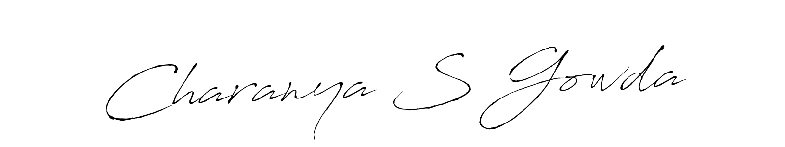 Make a short Charanya S Gowda signature style. Manage your documents anywhere anytime using Antro_Vectra. Create and add eSignatures, submit forms, share and send files easily. Charanya S Gowda signature style 6 images and pictures png