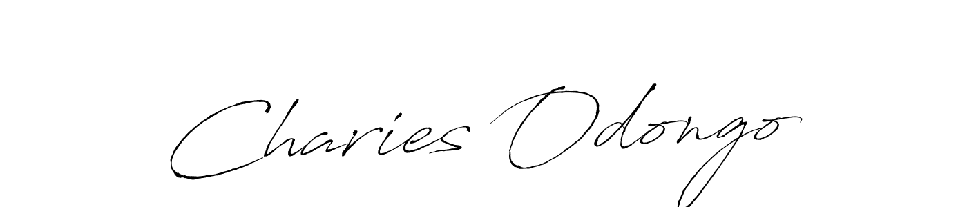 How to make Charies Odongo name signature. Use Antro_Vectra style for creating short signs online. This is the latest handwritten sign. Charies Odongo signature style 6 images and pictures png