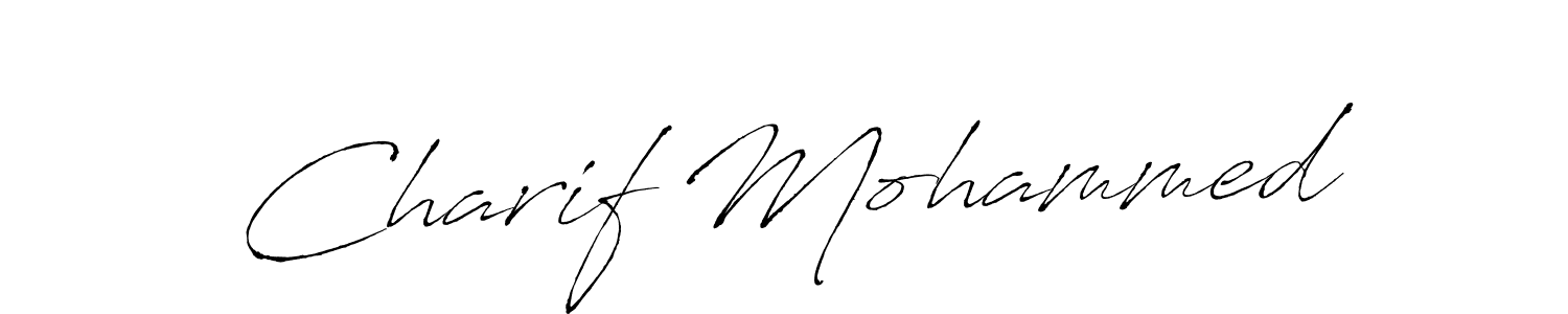 How to make Charif Mohammed signature? Antro_Vectra is a professional autograph style. Create handwritten signature for Charif Mohammed name. Charif Mohammed signature style 6 images and pictures png
