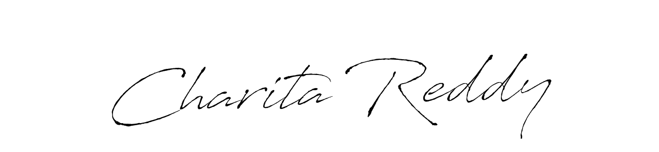 How to make Charita Reddy name signature. Use Antro_Vectra style for creating short signs online. This is the latest handwritten sign. Charita Reddy signature style 6 images and pictures png