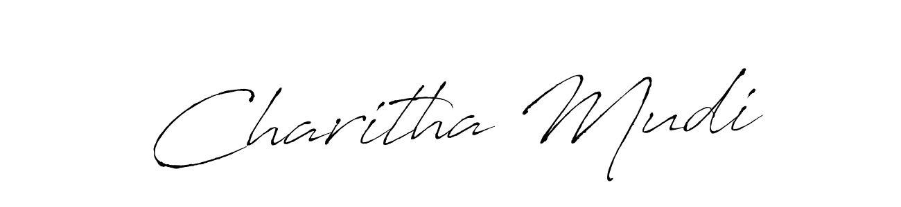 Create a beautiful signature design for name Charitha Mudi. With this signature (Antro_Vectra) fonts, you can make a handwritten signature for free. Charitha Mudi signature style 6 images and pictures png