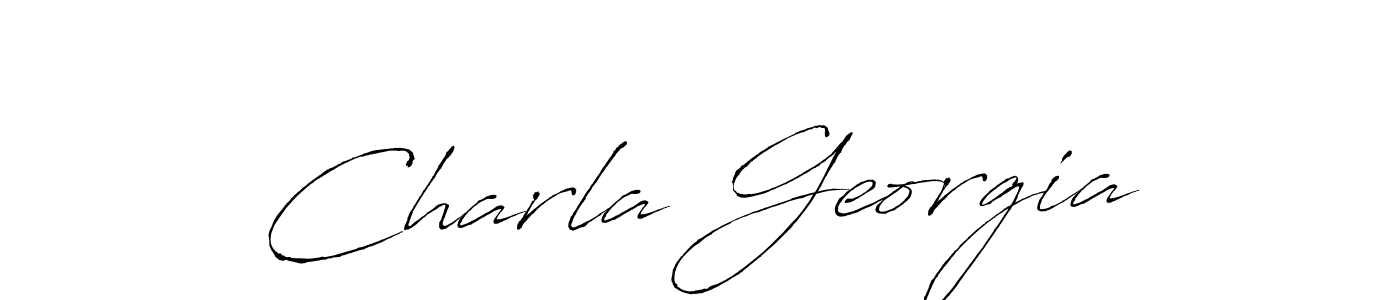 How to make Charla Georgia signature? Antro_Vectra is a professional autograph style. Create handwritten signature for Charla Georgia name. Charla Georgia signature style 6 images and pictures png