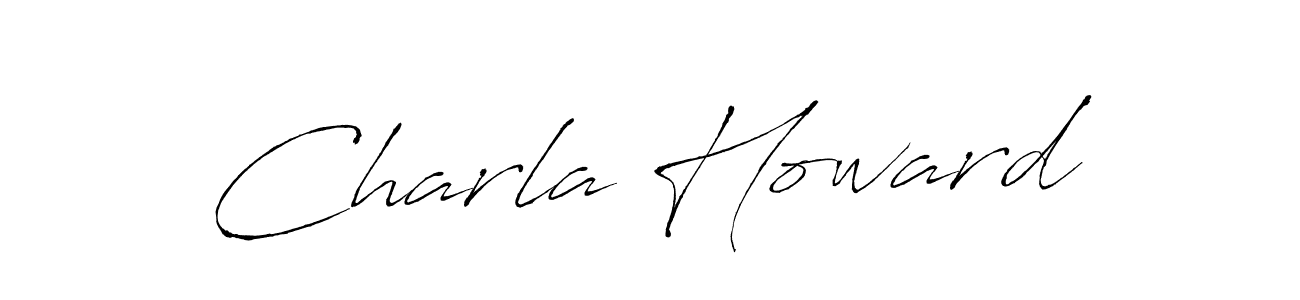 Similarly Antro_Vectra is the best handwritten signature design. Signature creator online .You can use it as an online autograph creator for name Charla Howard. Charla Howard signature style 6 images and pictures png